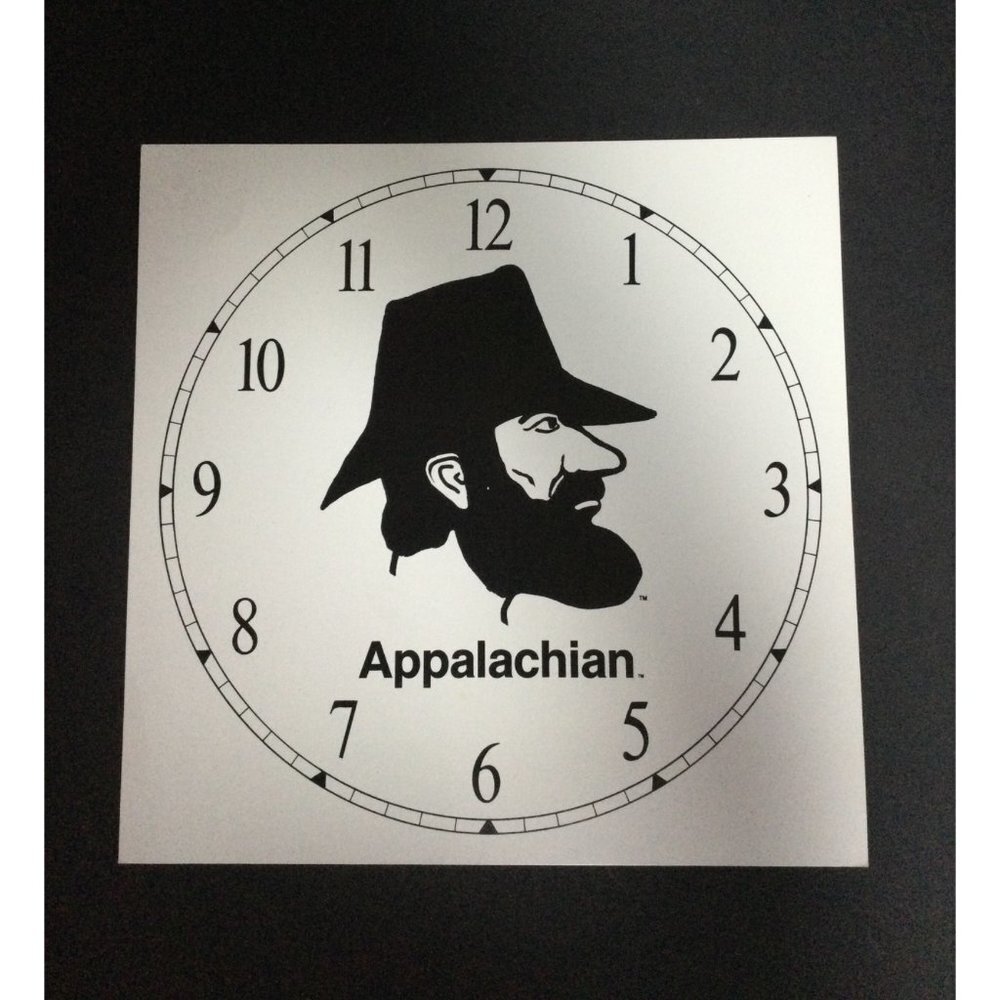 Vintage Graphic insert for clock making Appalachian Poster Print Logo College